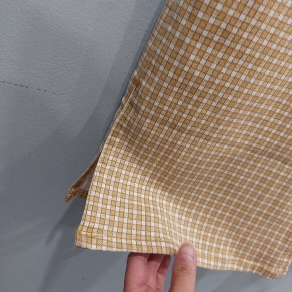 Madewell Pull-On Skinny Flare Jeans in Mini Check Plaid Autumn Gold Yellow 31 - Picture 4 of 8